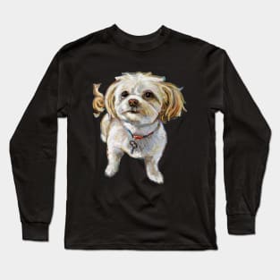 Cute Chi Poo Shi Tzu Sticker Long Sleeve T-Shirt